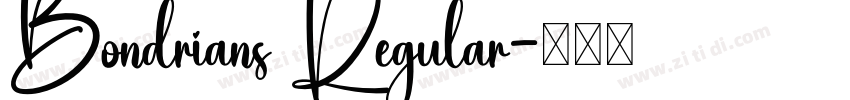 Bondrians Regular字体转换